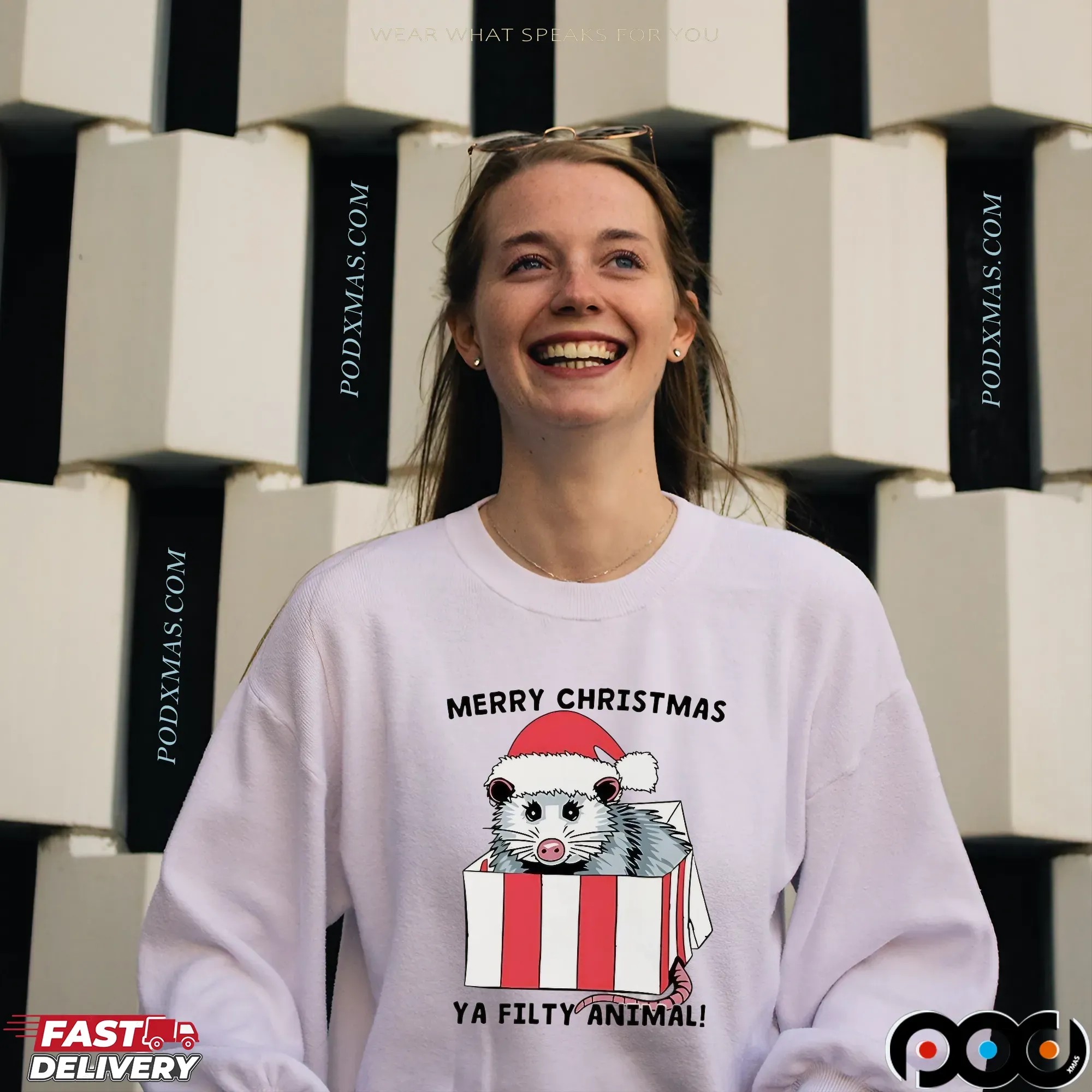Opossum Merry Christmas Ya Filthy Animal T Shirt