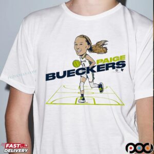Paige Bueckers WNBA Dallas Wings Basketball Caricature T Shirt