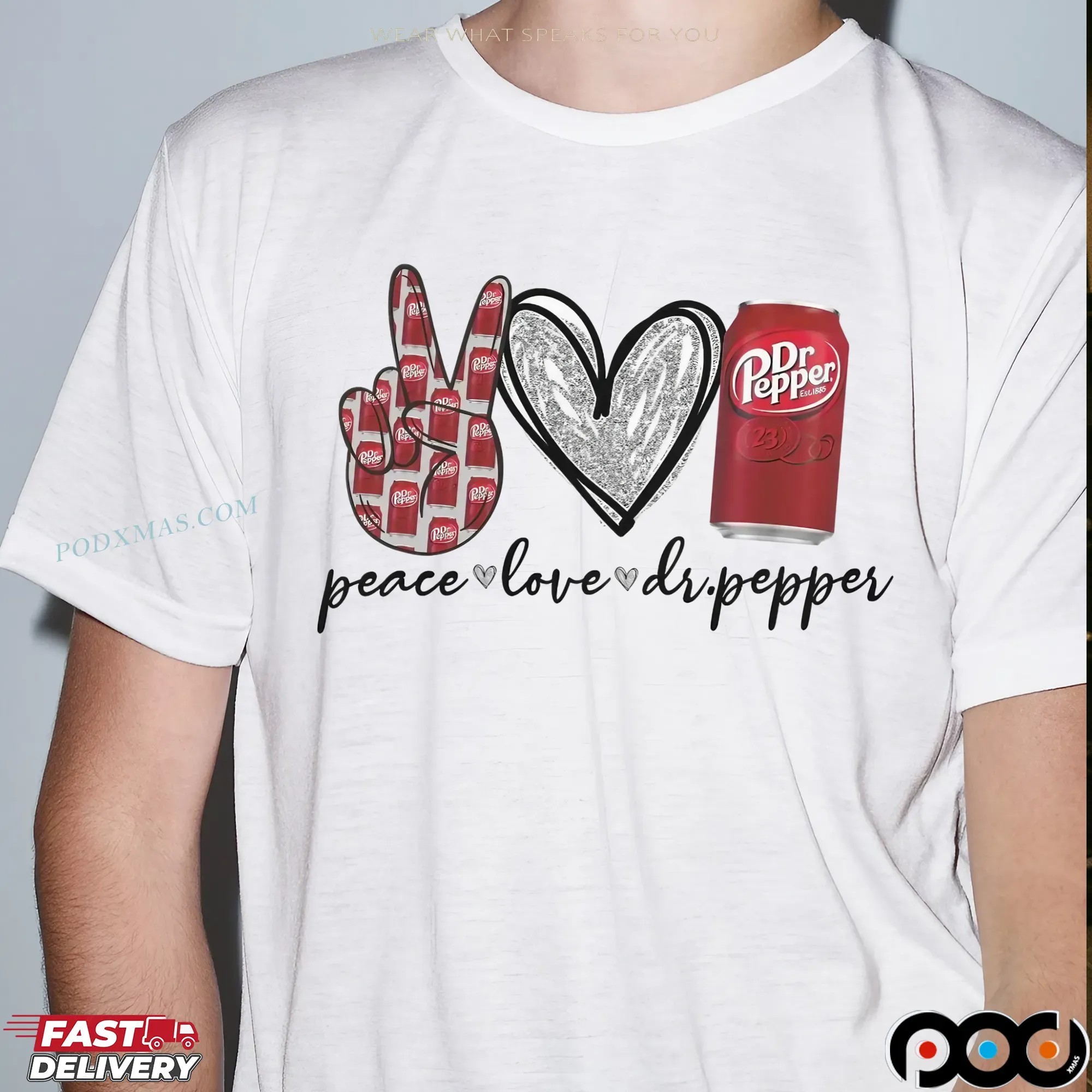 Peace Love Dr Pepper Retro Soda Lover T Shirt