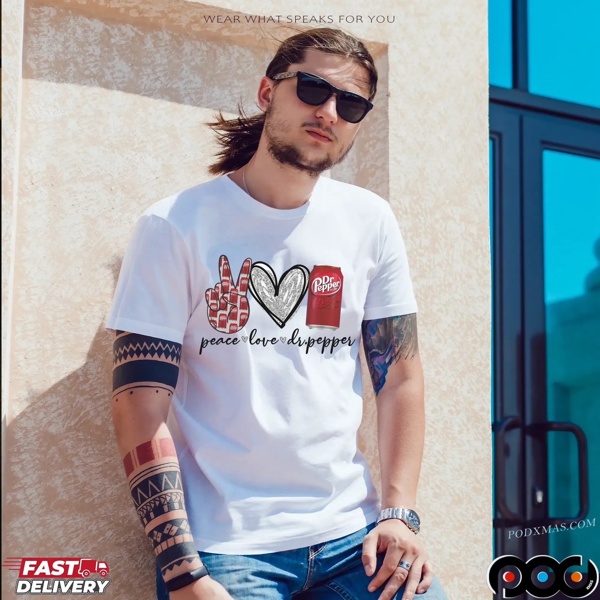Peace Love Dr Pepper Retro Soda Lover T Shirt