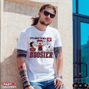 Peanuts Characters Snoopy Charlie Brown It’s Great To Be A Hoosier T Shirt