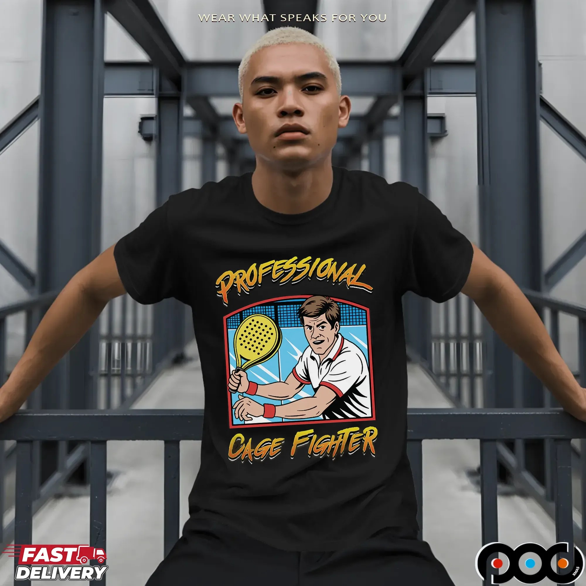 Professional Cage Fighter Padel T Shirt