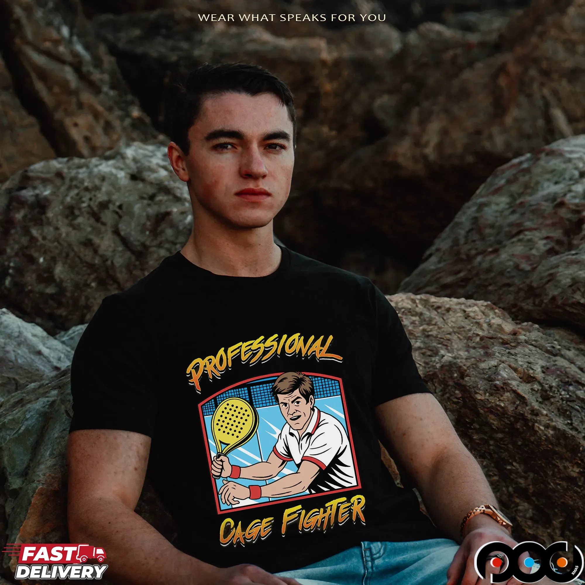 Professional Cage Fighter Padel T Shirt