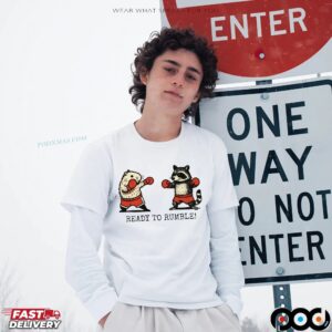 Raccoon Ready To Rumble T Shirt