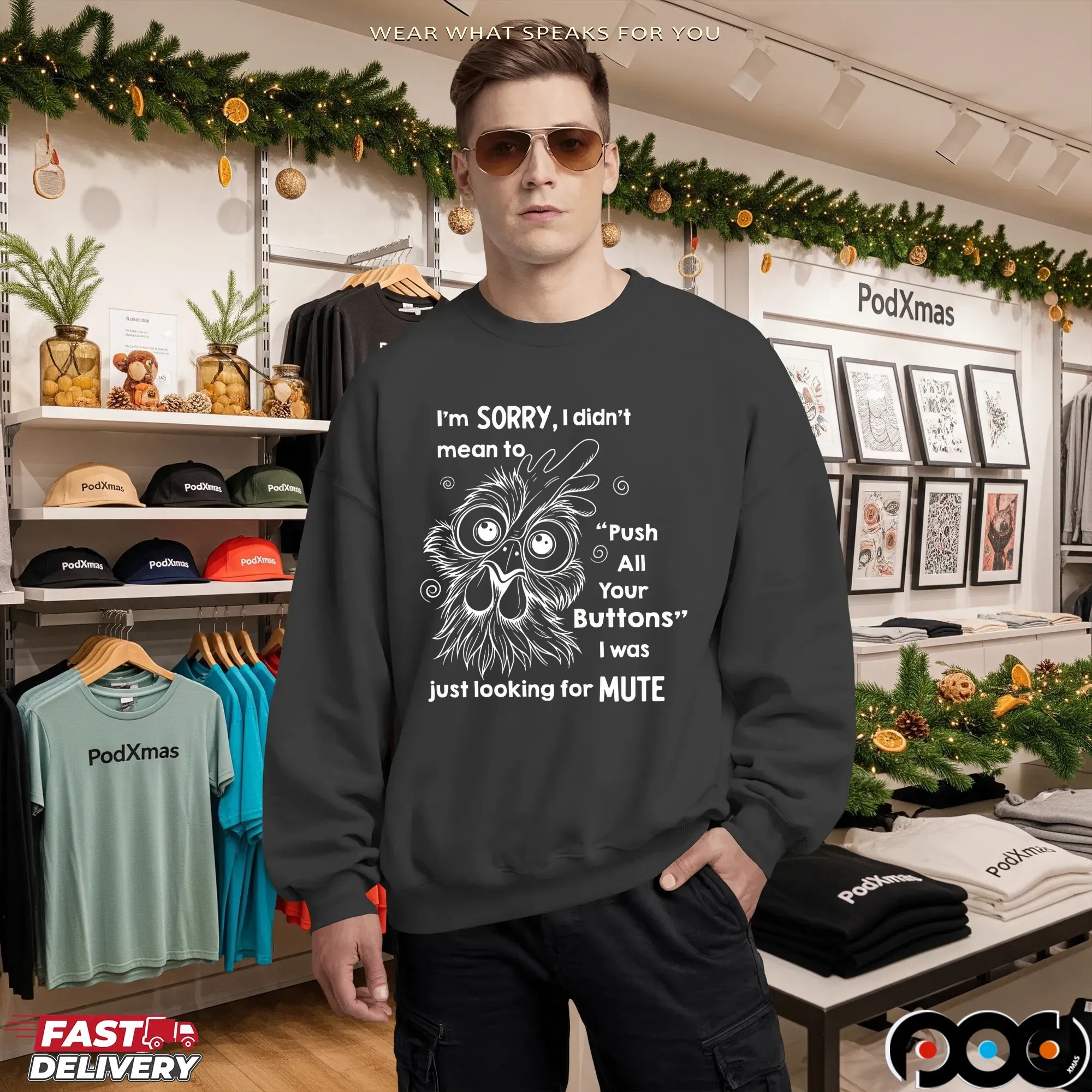 Rooter I’m Sorry I Didn’t Mean To Push All Your Buttons I Was Just Looking For Mute T Shirt