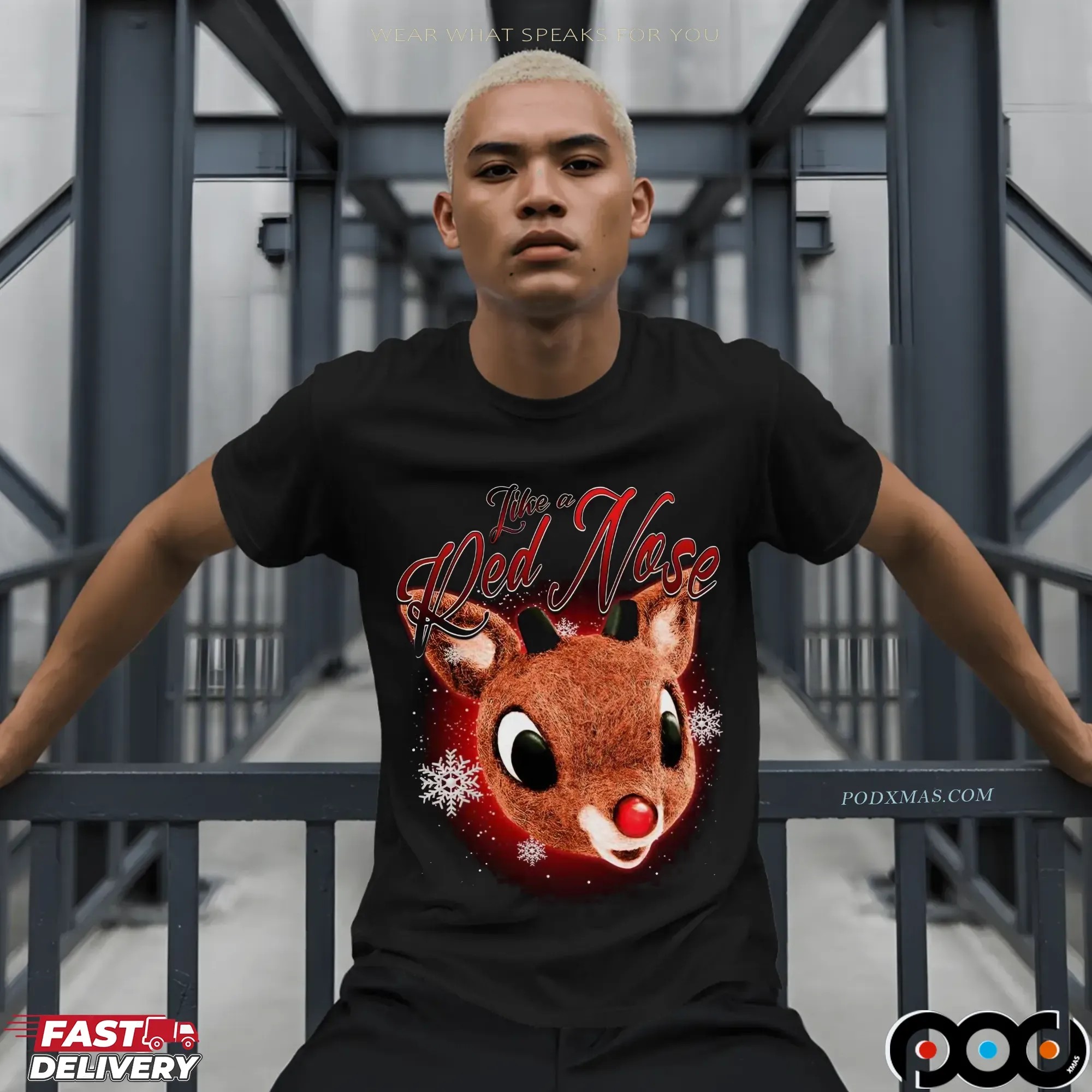 Rudolph The Red-nosed Reindeer Like A Red Nose Christmas Graphic T Shirt
