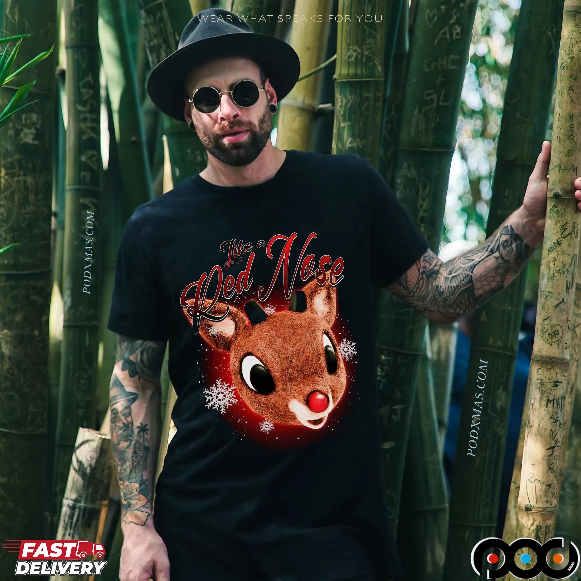 Rudolph The Red-nosed Reindeer Like A Red Nose Christmas Graphic T Shirt