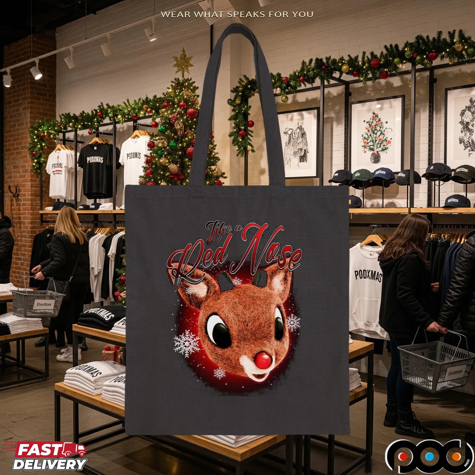 Rudolph The Red-nosed Reindeer Like A Red Nose Christmas Graphic T Shirt