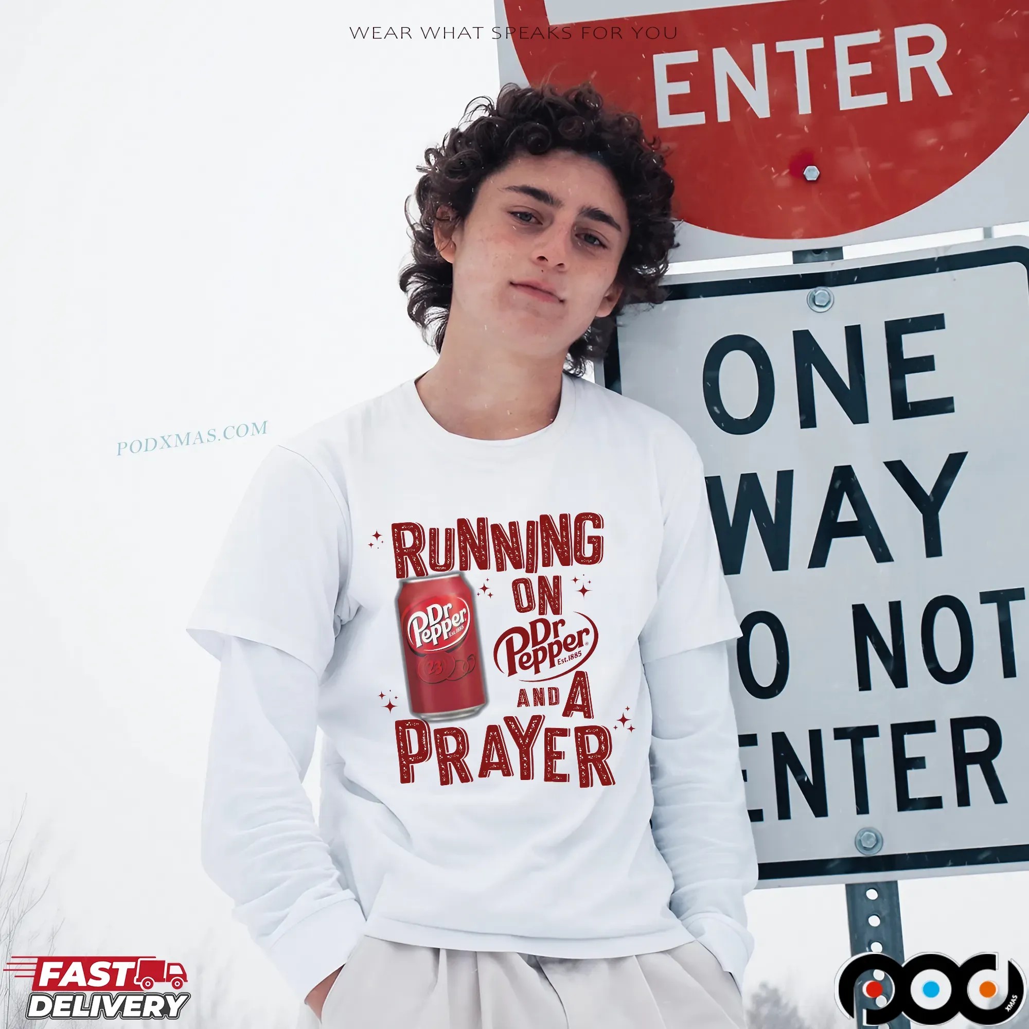 Running on Dr Pepper And A Prayer Christian Soda LoverT Shirt