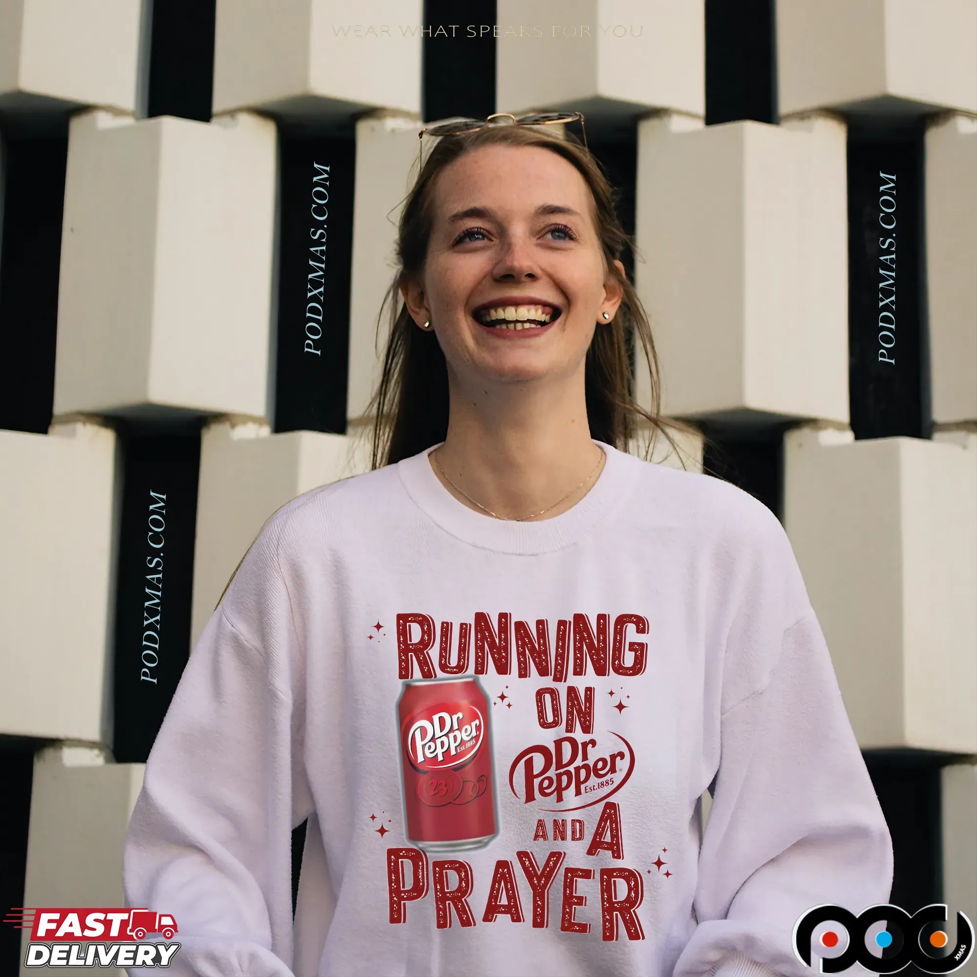 Running on Dr Pepper And A Prayer Christian Soda LoverT Shirt
