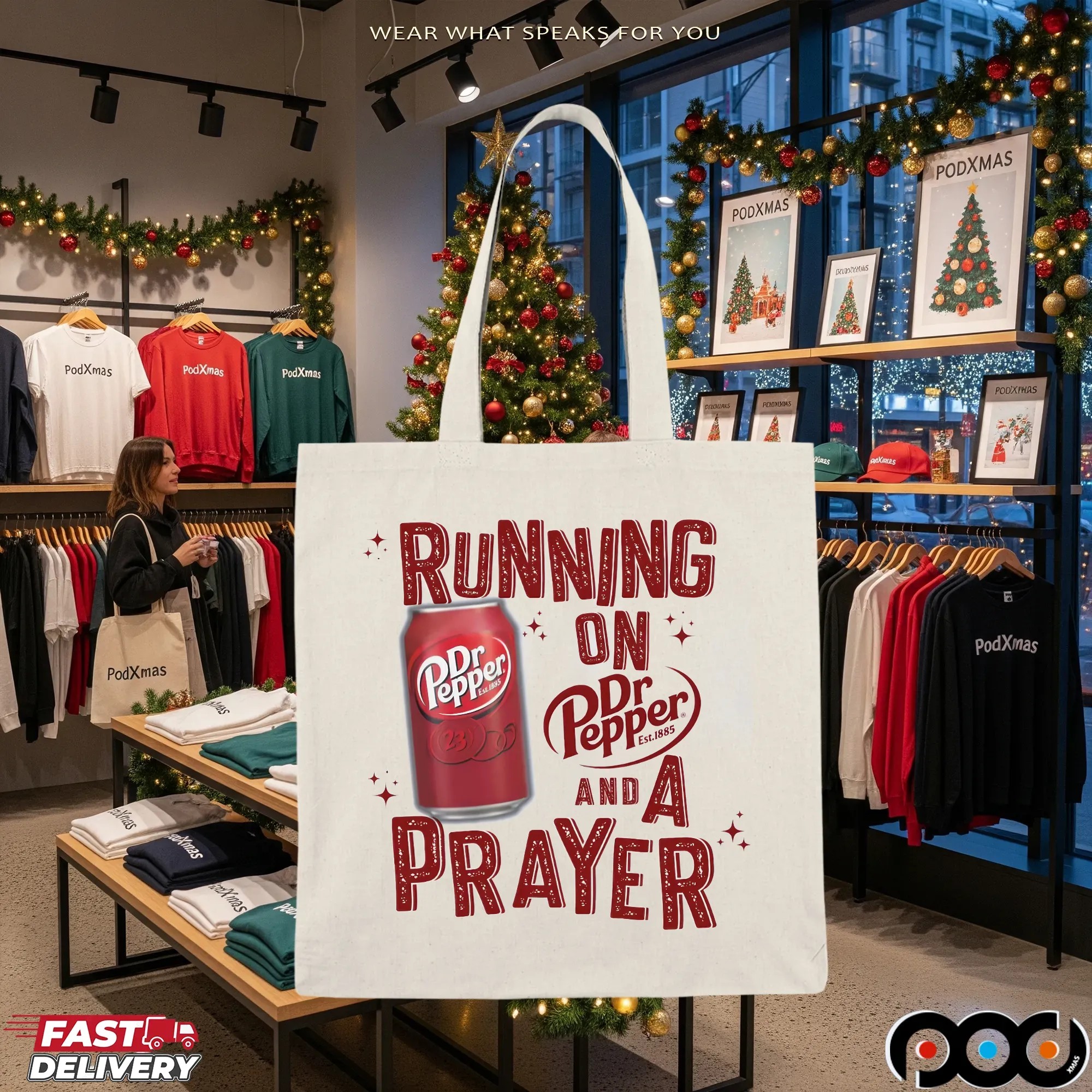 Running on Dr Pepper And A Prayer Christian Soda LoverT Shirt