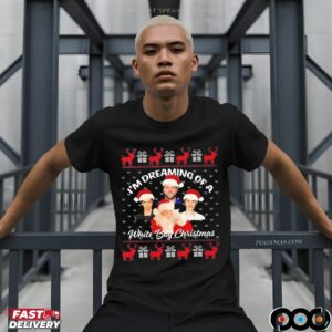 Santa Skattebo Chalamet Bieber I'm Dreaming Of A White Boy Ugly Xmas T Shirt