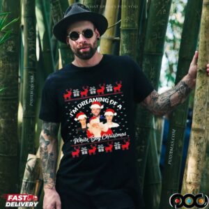 Santa Skattebo Chalamet Bieber I'm Dreaming Of A White Boy Ugly Xmas T Shirt