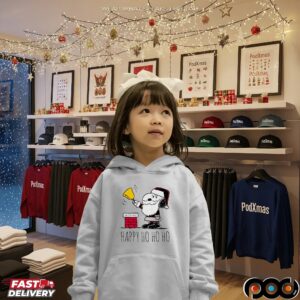 Santa Snoopy Bell Ringer Happy Ho Ho Ho Christmas T Shirt