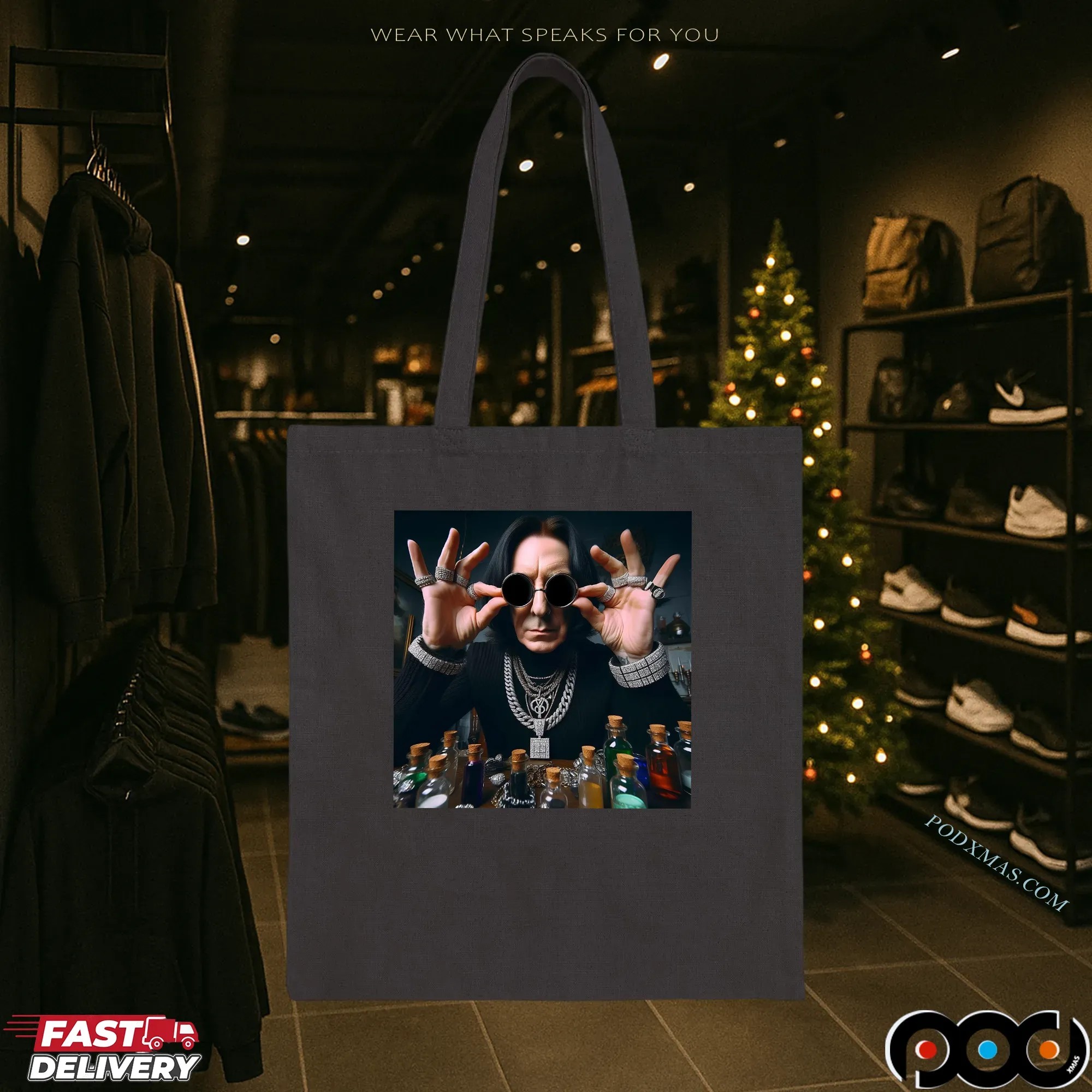 Severus Shizzle Harry Potter AI Generated Iced Out T Shirt