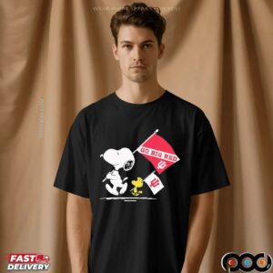 Snoopy And Woodstock X Indiana Hoosiers Gameday Go Big Red T Shirt