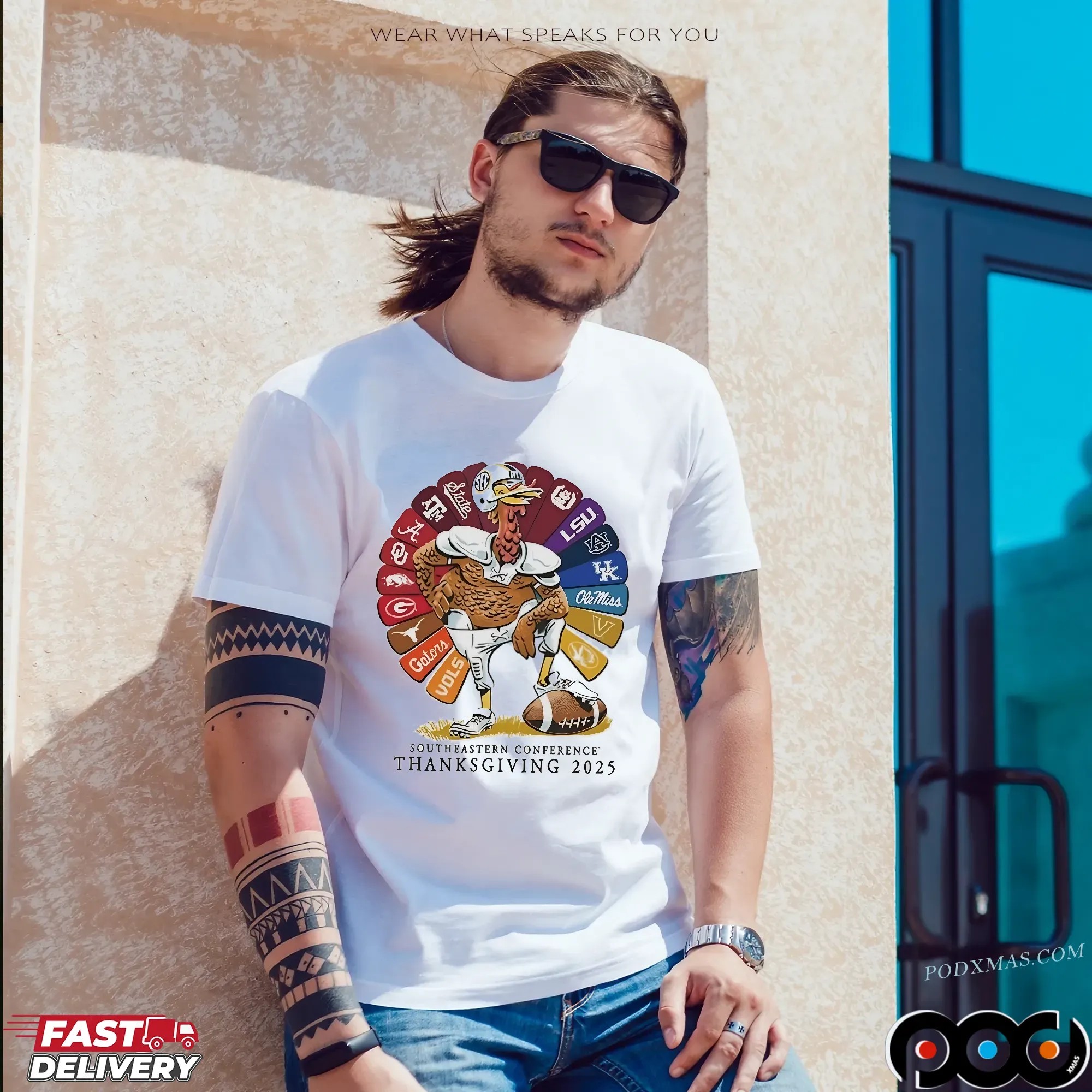 Southeastern Conference 2025 SEC Turkey Thanksgiving All Teams T Shirt