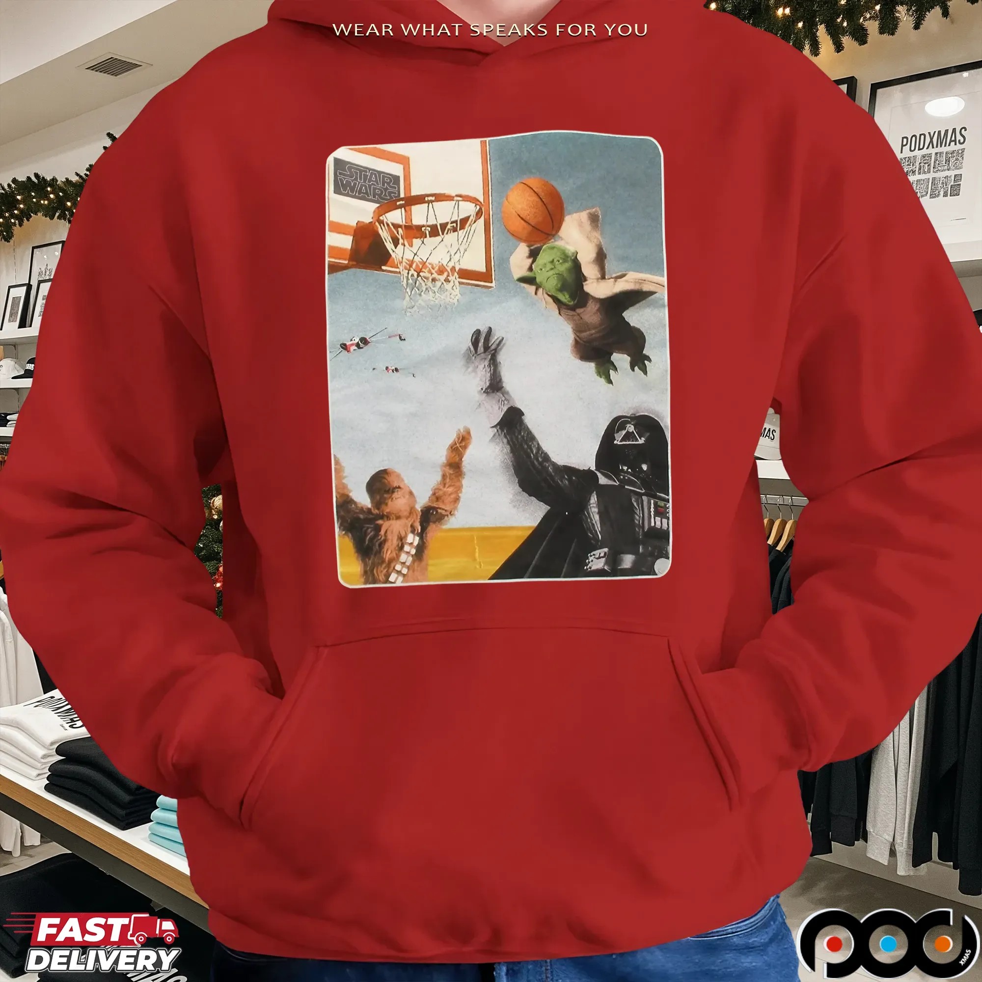 Star Wars Yoda Slam Dunk LS Juvenile T Shirt
