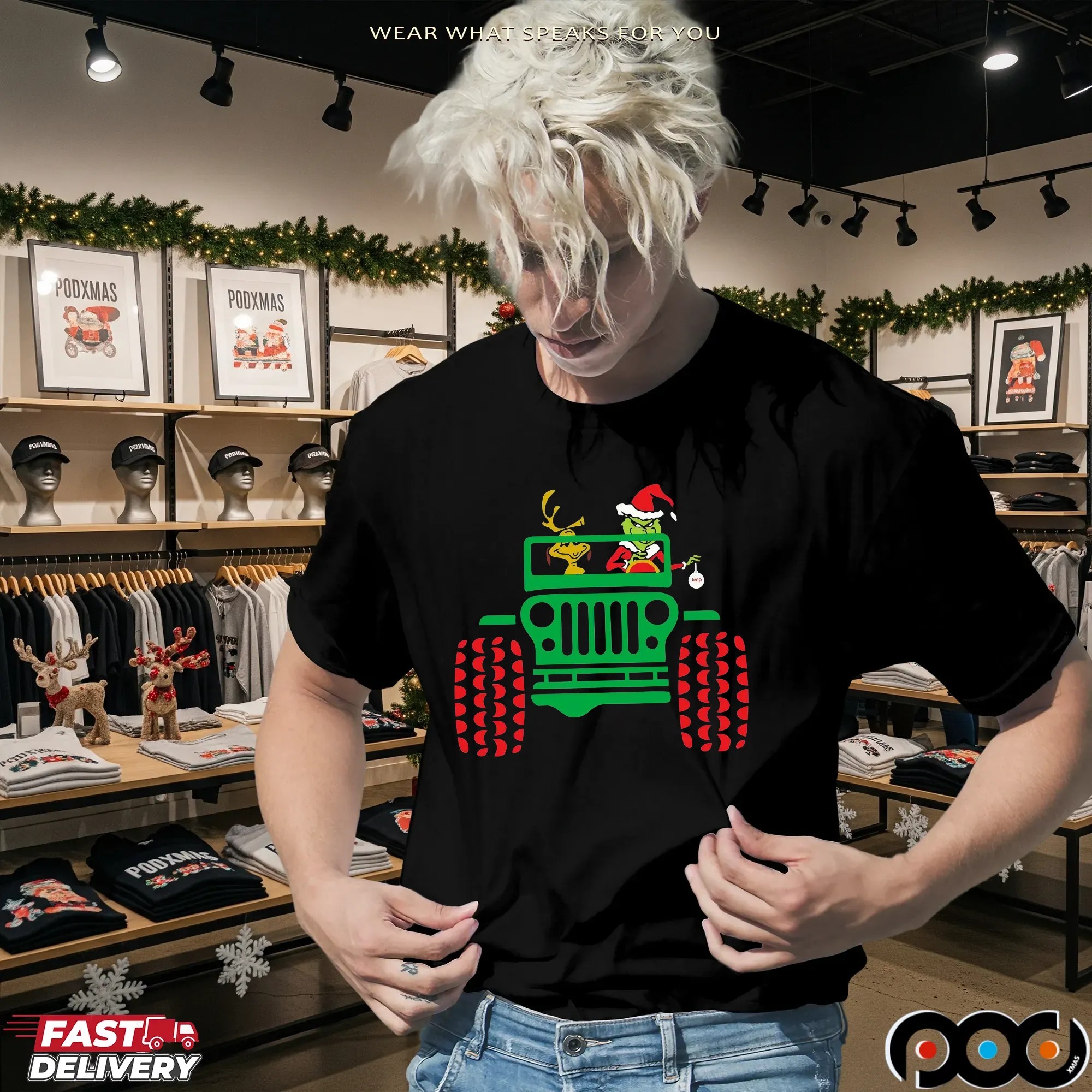 The Grinch Max Jeep Chrismas Shirt