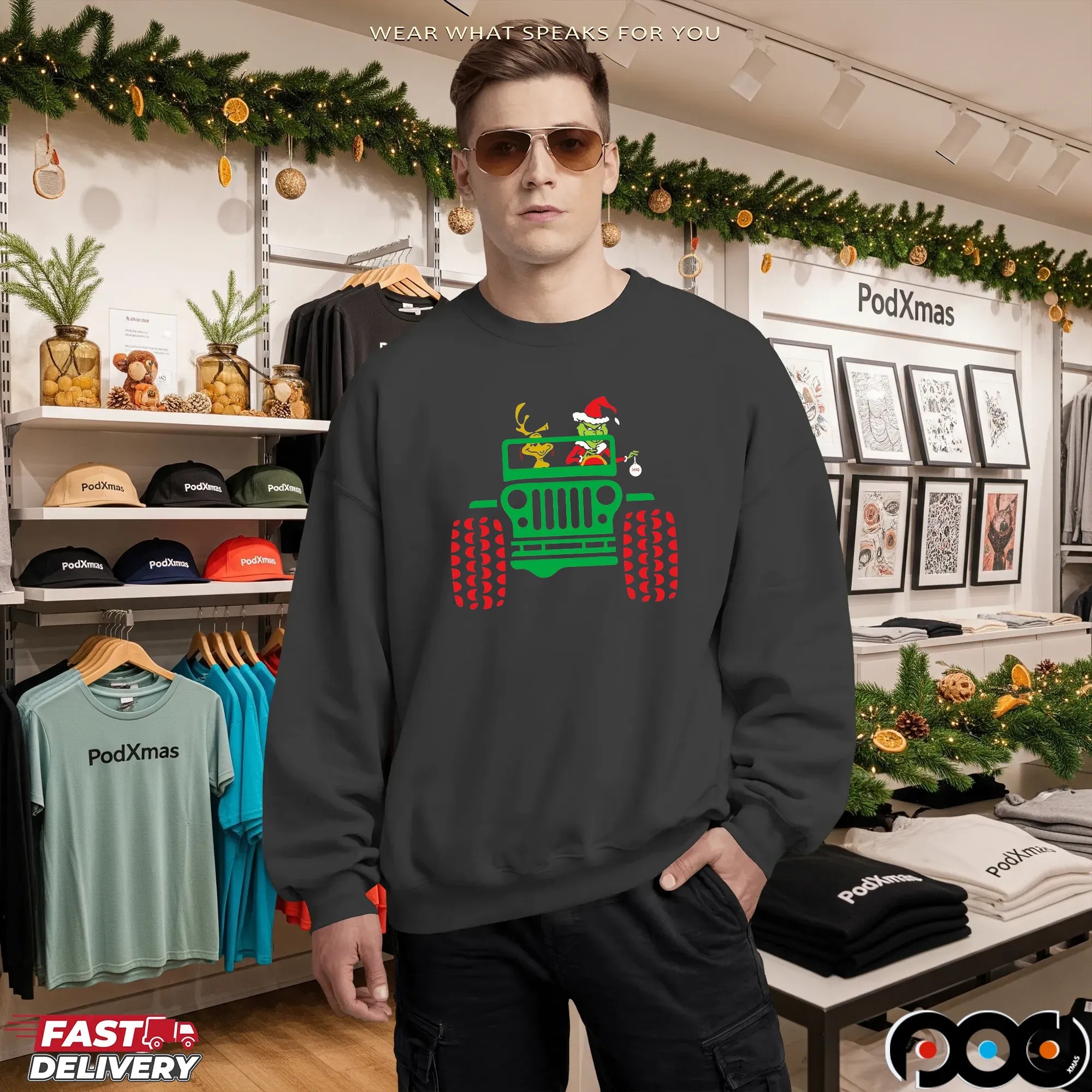 The Grinch Max Jeep Chrismas Shirt