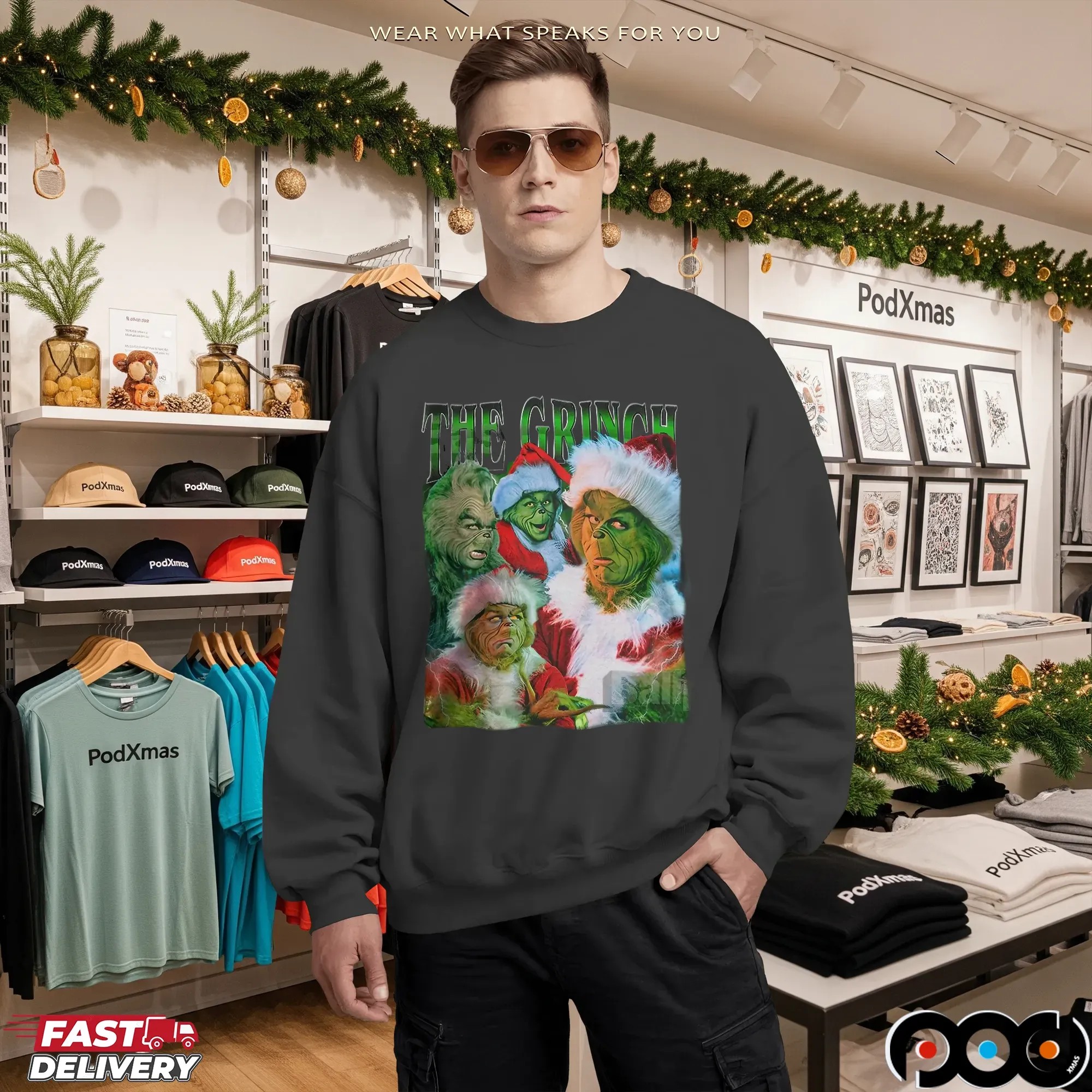 The Grinch Movie Christmas Retro Bootleg T Shirt