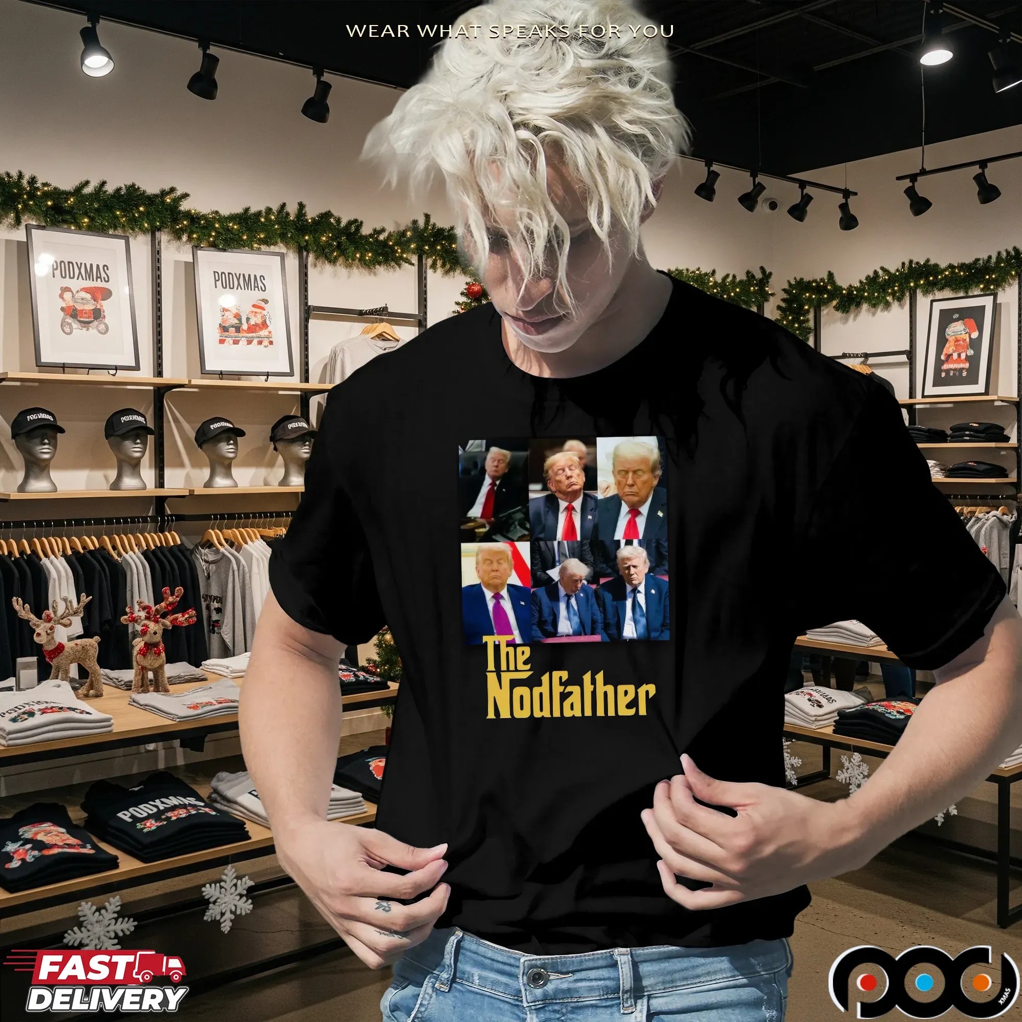 The Nodfather Trump Sleeping Photo T Shirt