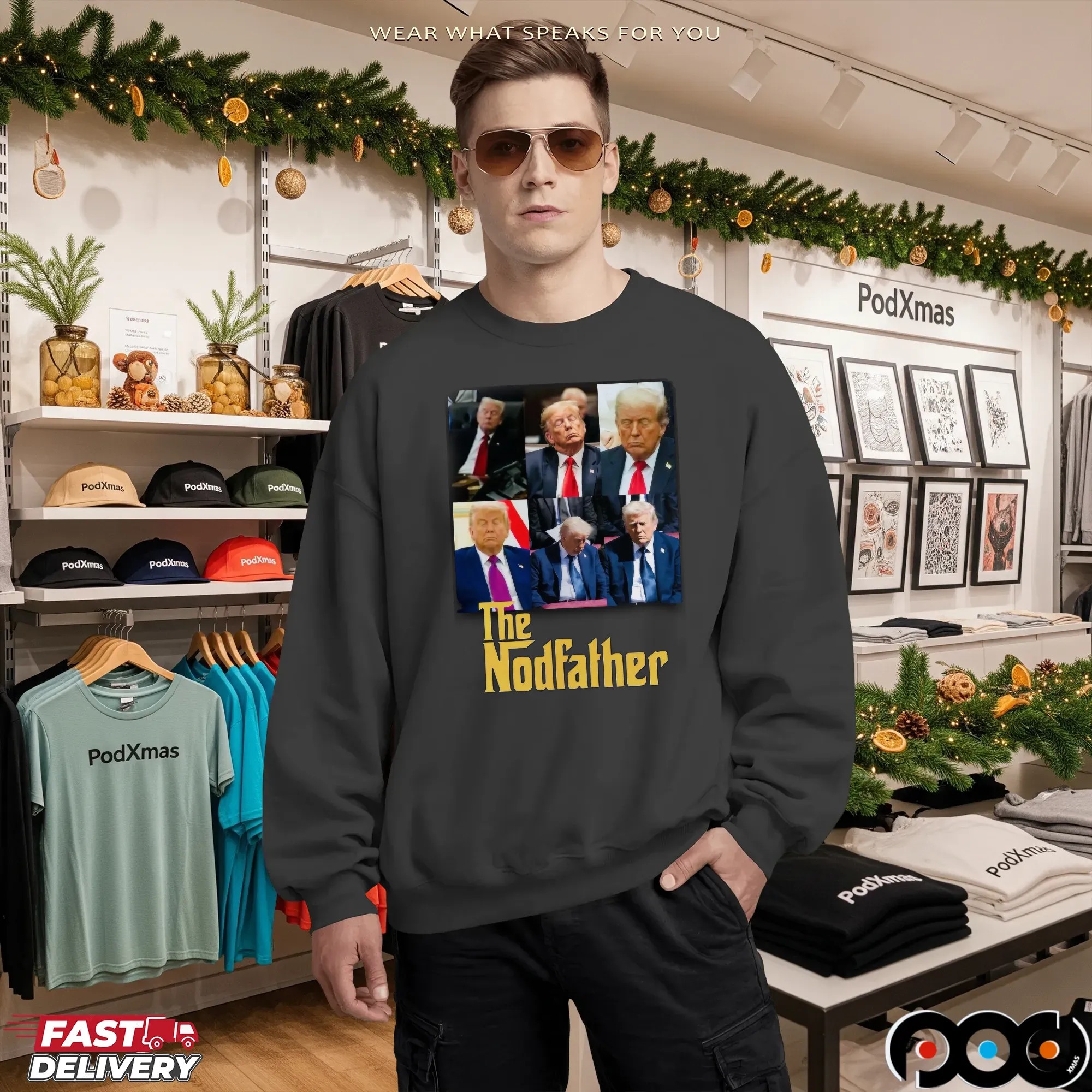 The Nodfather Trump Sleeping Photo T Shirt