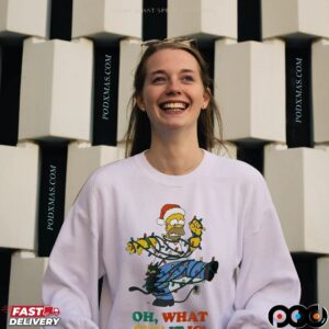 The Simpsons Oh What Fun It Is Christmas Lights T Shirt