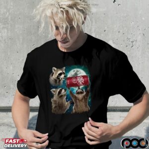 Three Raccoons Under The Moon Dr Pepper T Shirt