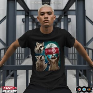Three Raccoons Under The Moon Dr Pepper T Shirt