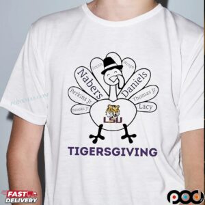 TigersGiving LSU Tigers X Turkey Thanksgiving Mashup T Shirt