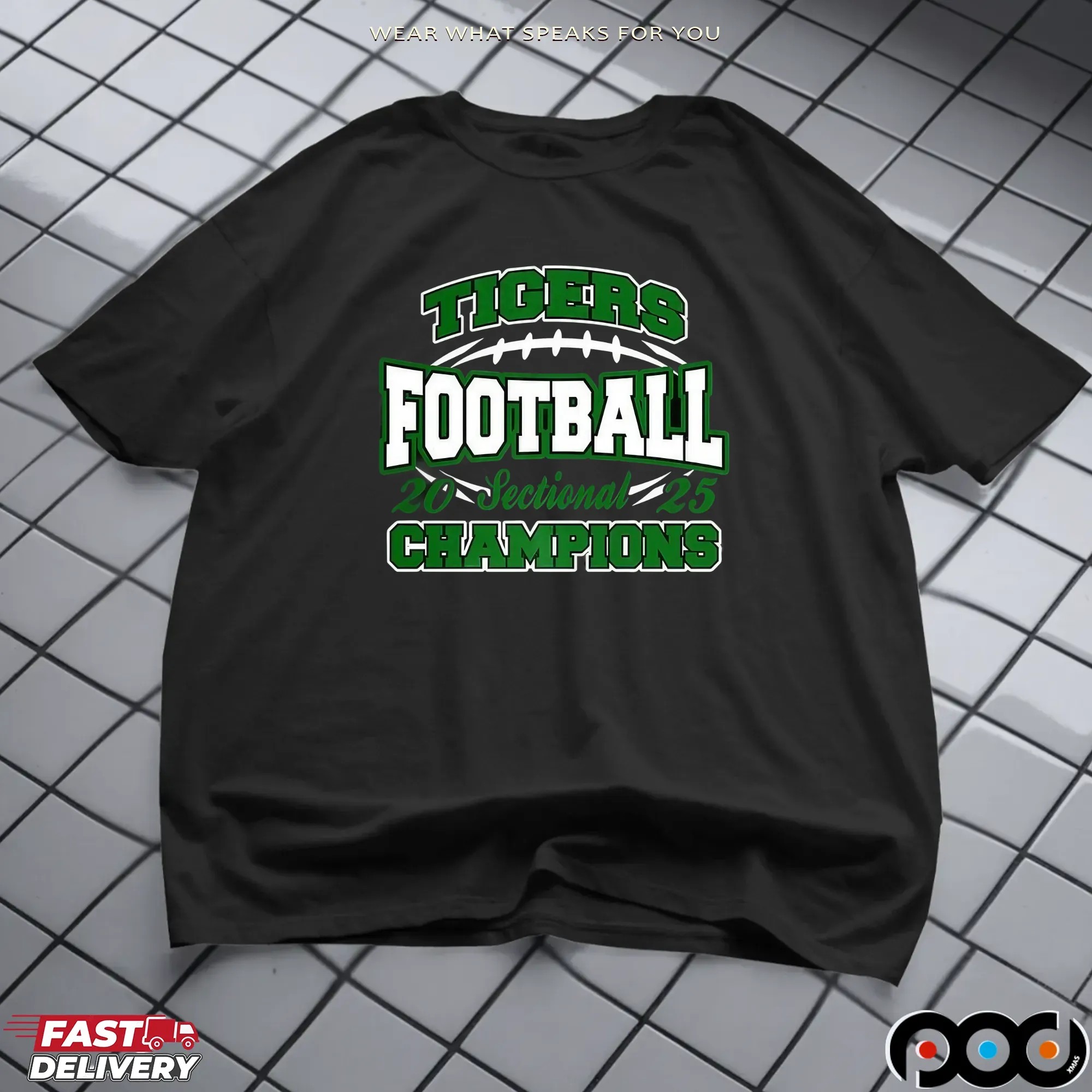 Tigers Football Sectional Champions 2025 Graphic T Shirt