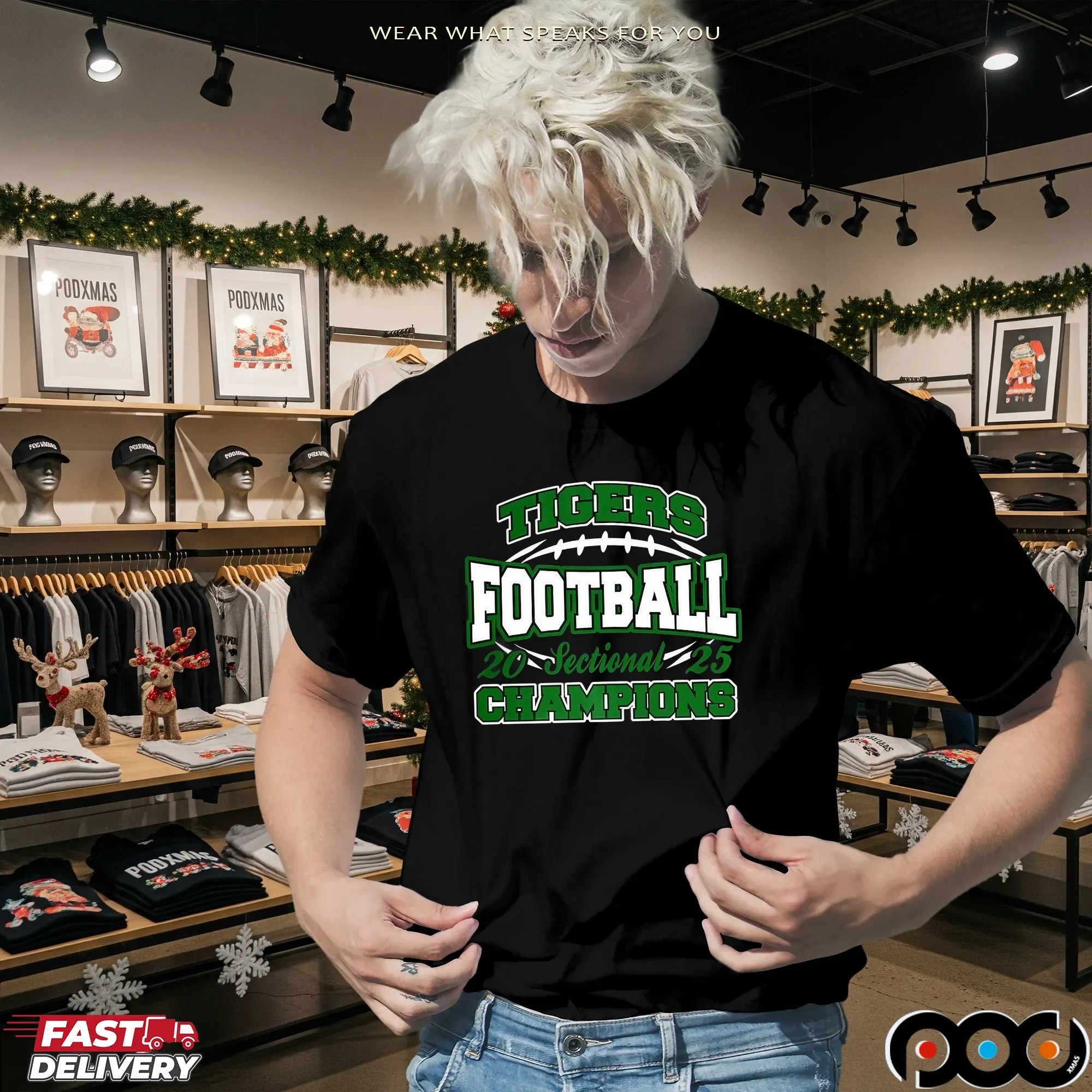 Tigers Football Sectional Champions 2025 Graphic T Shirt