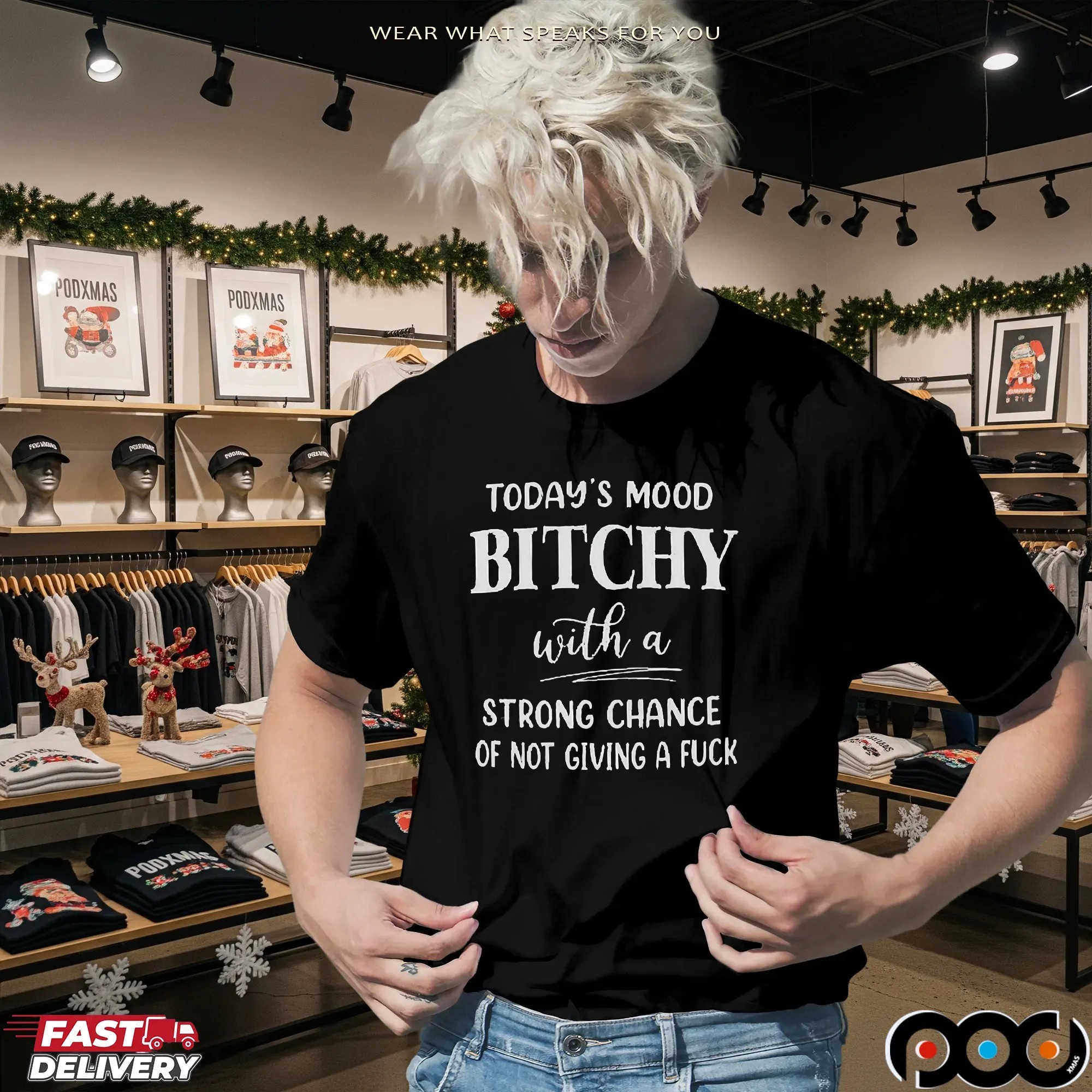 Today's Mood Bitchy With A Strong Chance Of Not Giving A Fuck Shirt