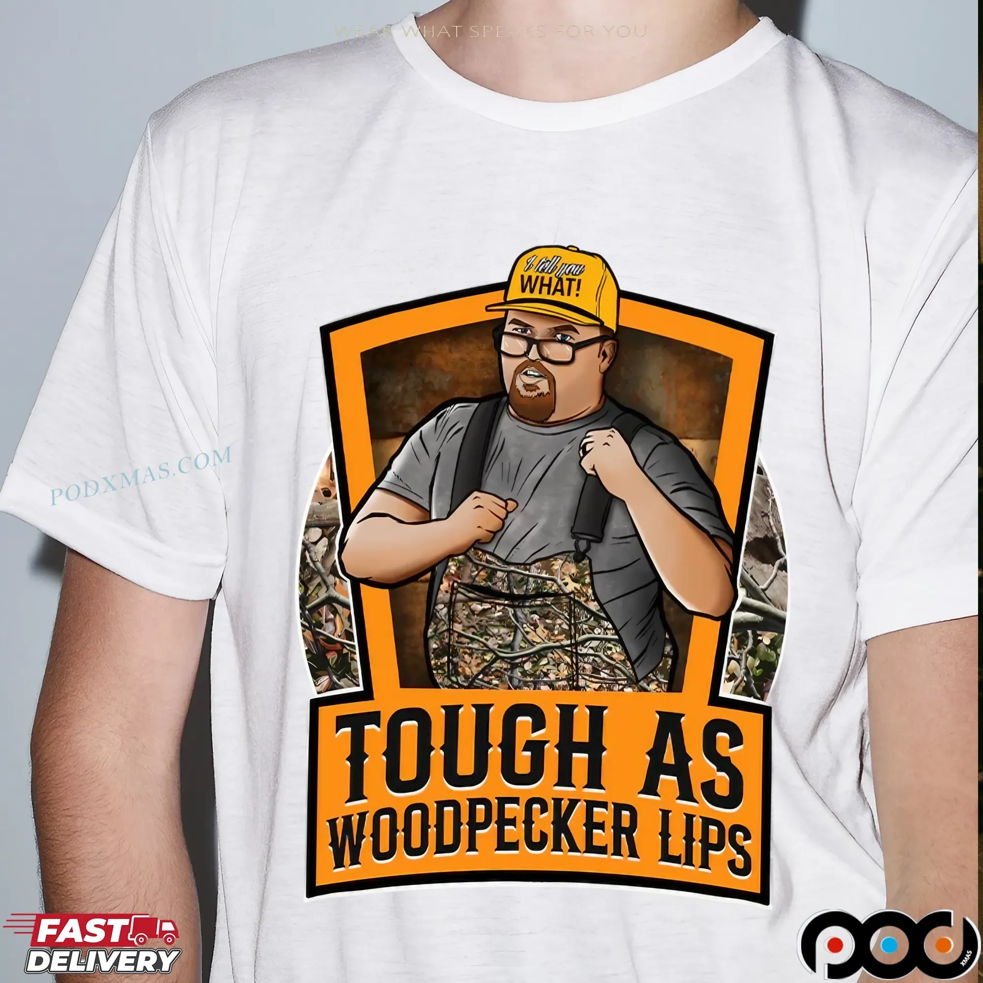 Tough As Woodpecker Lips Justin Stagner T Shirt