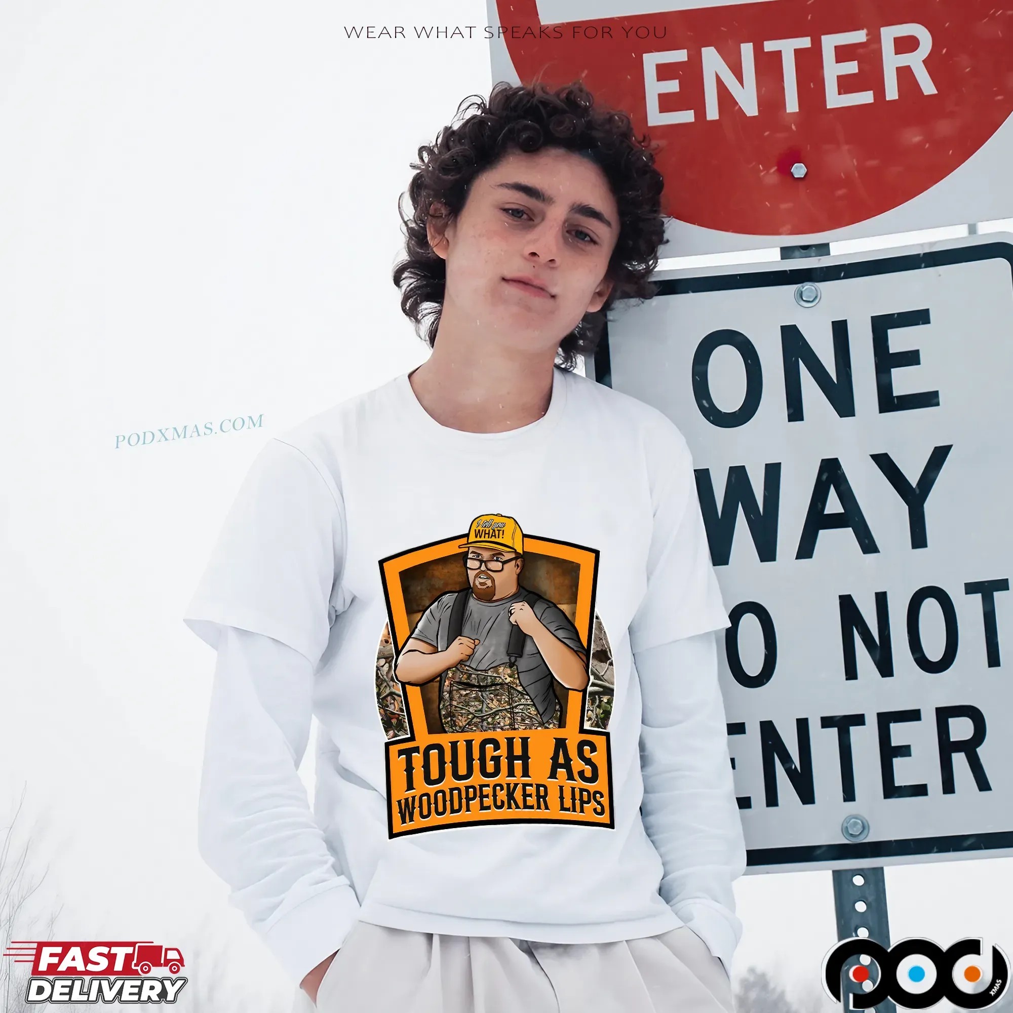 Tough As Woodpecker Lips Justin Stagner T Shirt