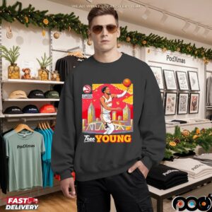 Trae Young NBA Atlanta Hawks Skyline Graphic T Shirt