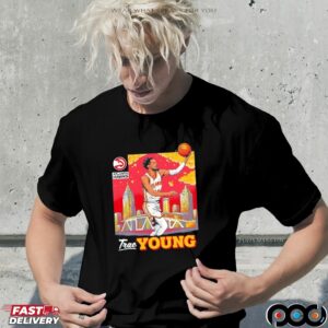 Trae Young NBA Atlanta Hawks Skyline Graphic T Shirt