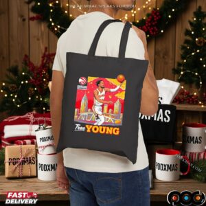 Trae Young NBA Atlanta Hawks Skyline Graphic T Shirt