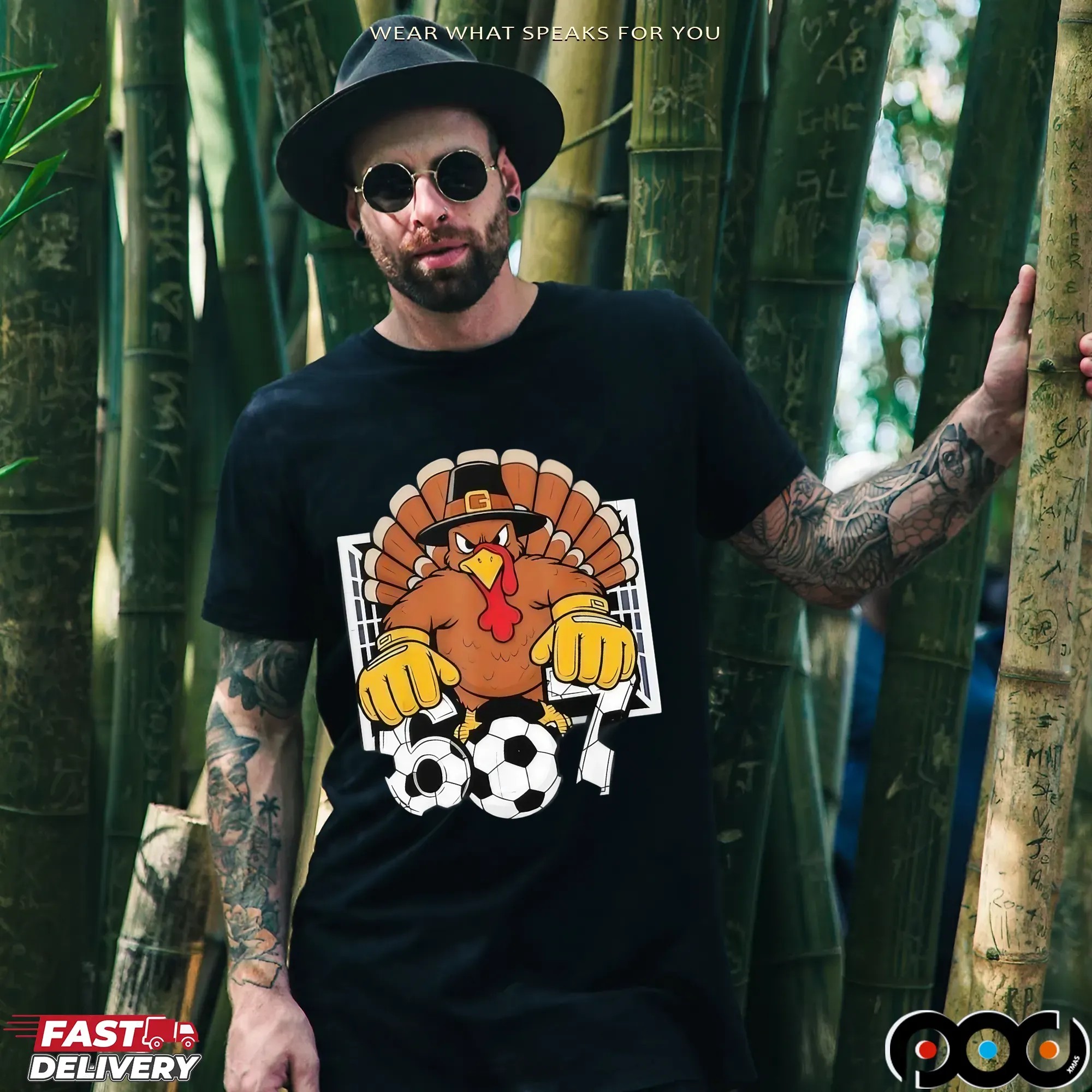 Turkey Goalie Soccer Six Seven Boys Thanksgiving T Shirt