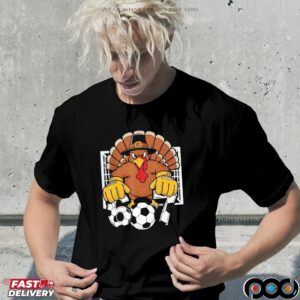 Turkey Goalie Soccer Six Seven Boys Thanksgiving T Shirt