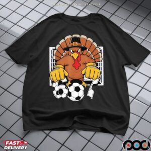 Turkey Goalie Soccer Six Seven Boys Thanksgiving T Shirt