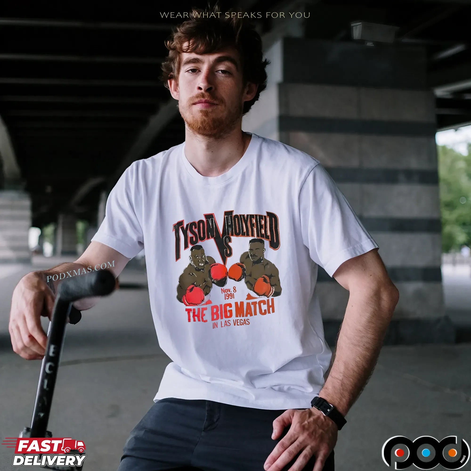 Tyson Vs Holyfield The Big Match In Las Vegas 1991 Graphic T Shirt