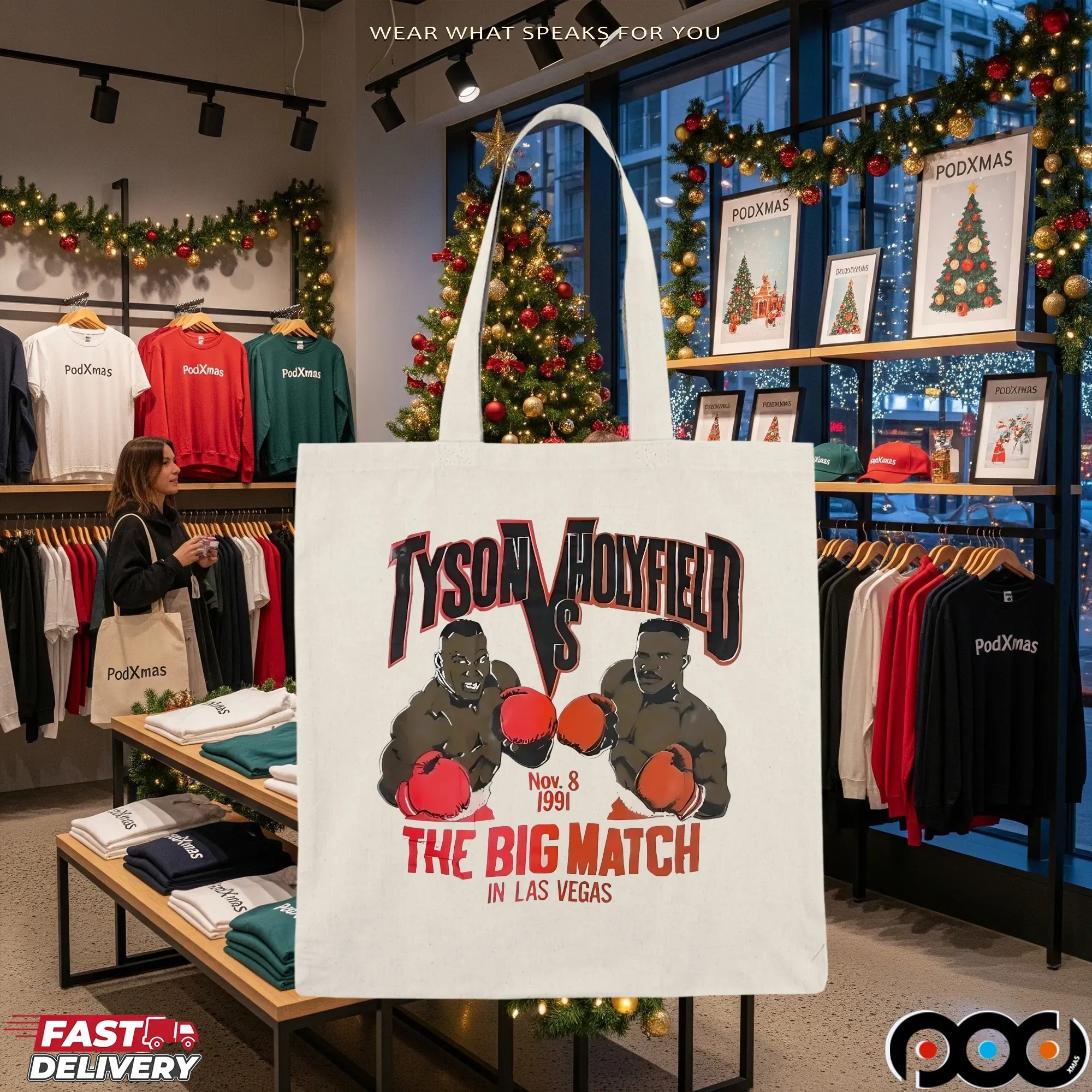 Tyson Vs Holyfield The Big Match In Las Vegas 1991 Graphic T Shirt
