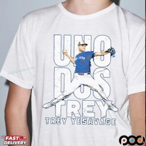 UNO DOS TREY Yesavage Pitcher MLB T Shirt