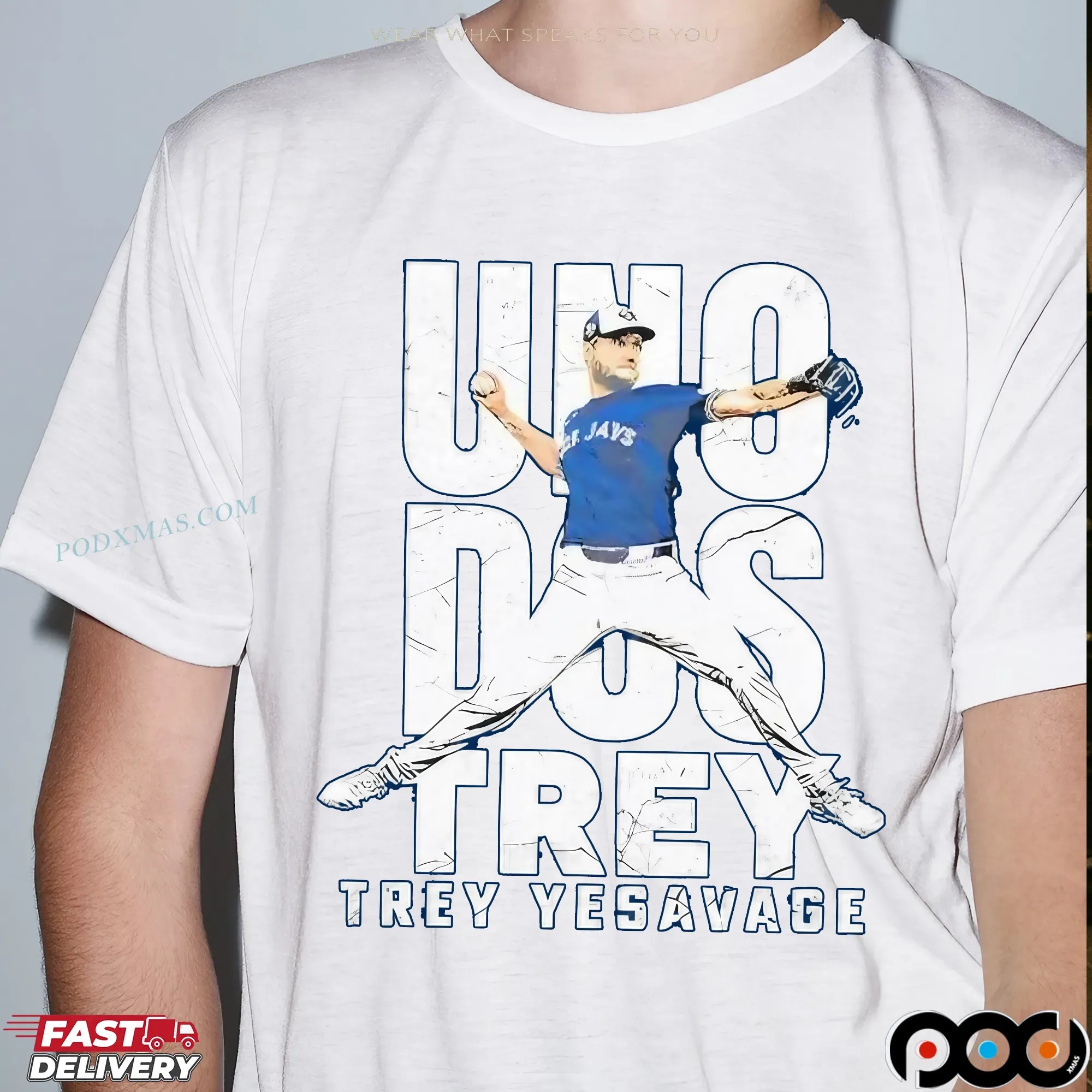 UNO DOS TREY Yesavage Pitcher MLB T Shirt