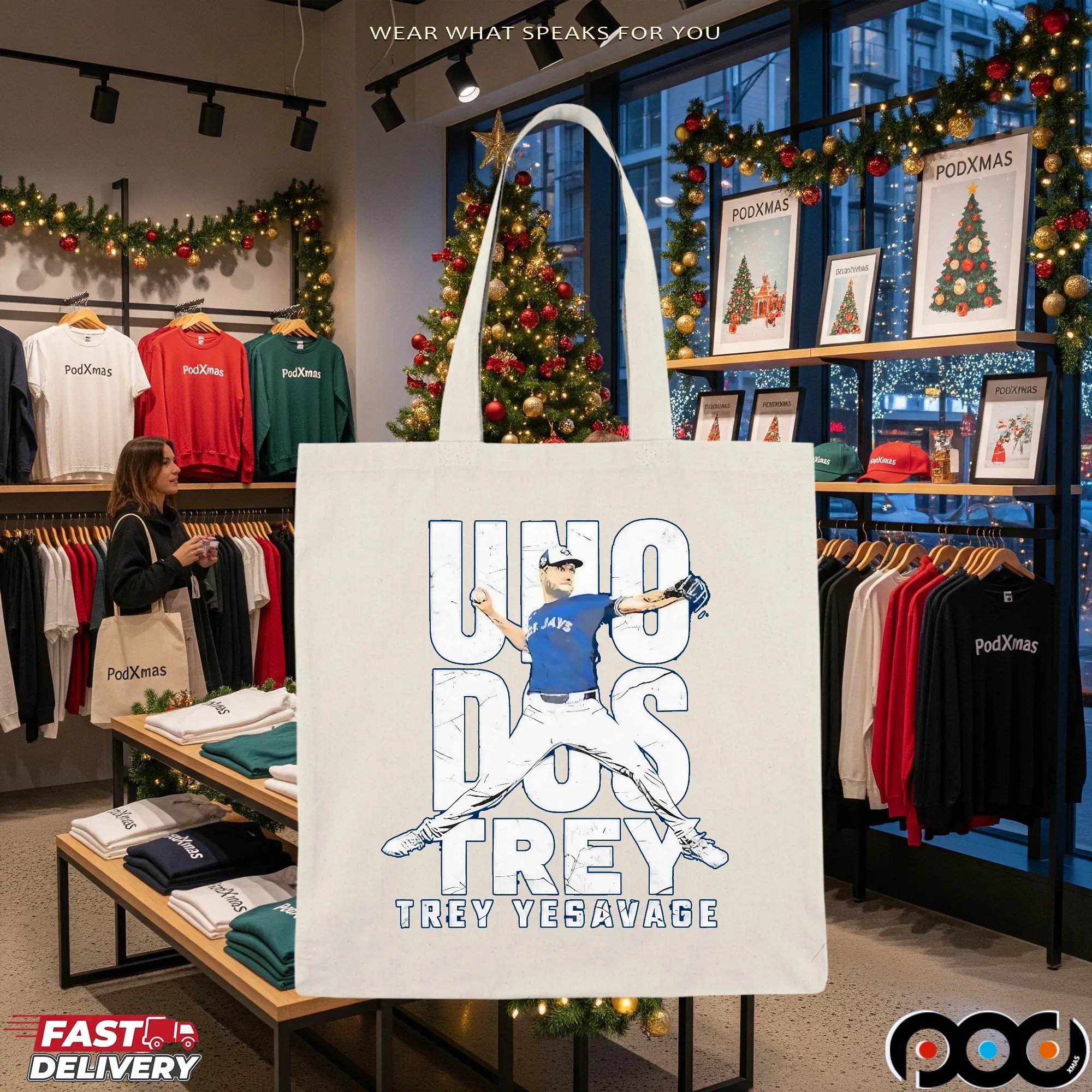 UNO DOS TREY Yesavage Pitcher MLB T Shirt