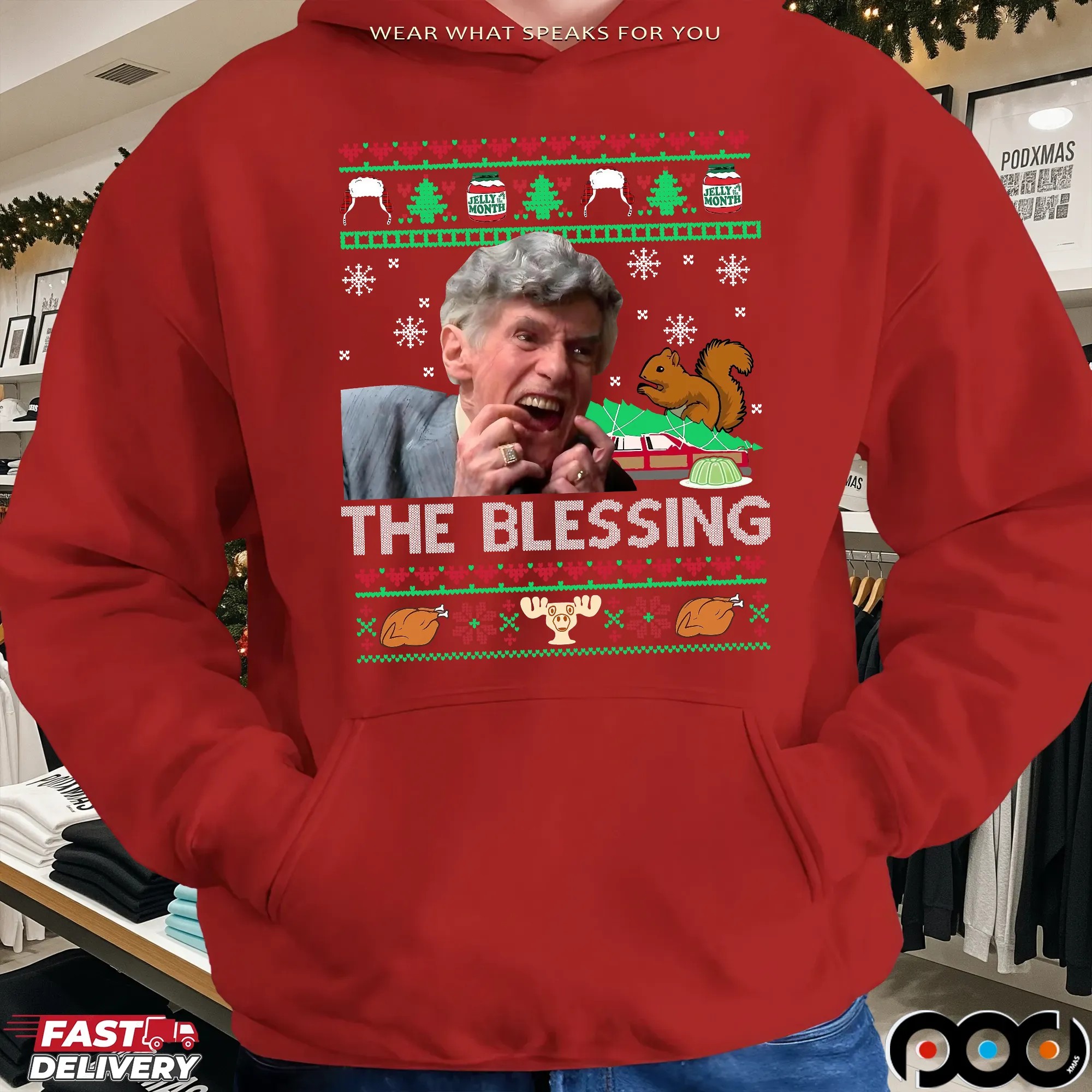 Uncle Lewis The Blessing National Lampoon's Christmas Vacation Ugly Christmas T Shirt