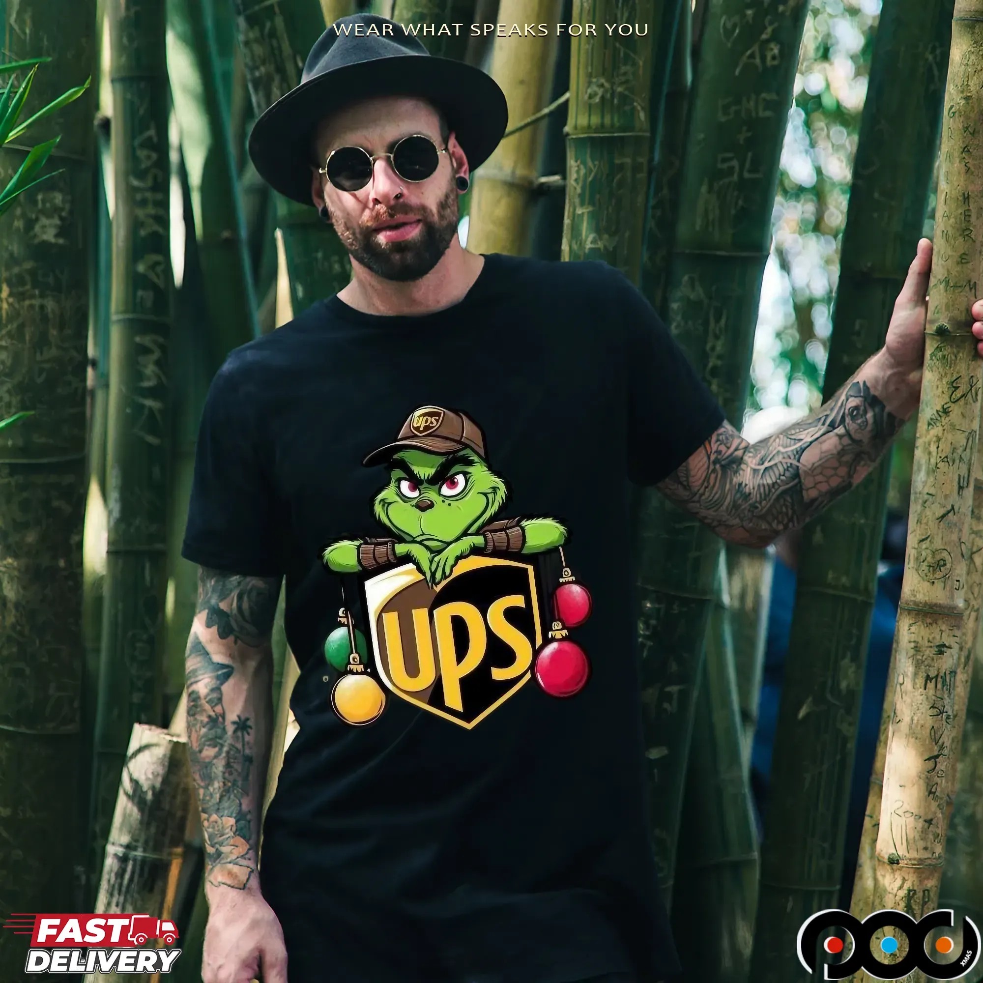 Ups Delivery Christmas Gift Ups Delivery Grinch T Shirt