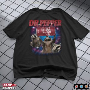 Vintage Three Raccoons Dr Pepper Parody Bootleg T Shirt